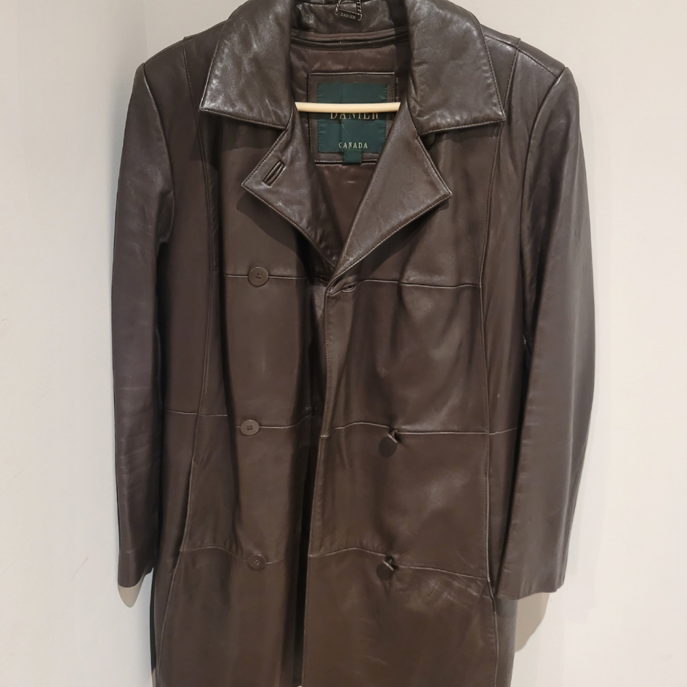 Danier Chocolate Leather Jacket